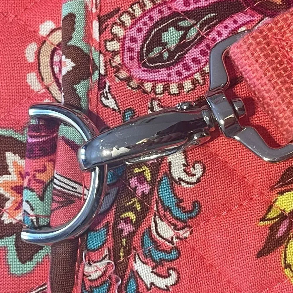 Vera Bradley Call Me Coral Crossbody Tablet Case Paisley Multicolor Cotton
